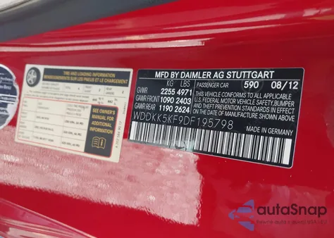 2013 Mercedes-Benz E 350 from USA, damaged, VIN WDDKK5KF9DF195798